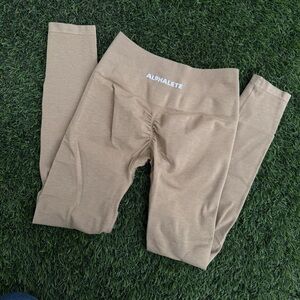 Alphalete Tan Ribbed Seamless leggings